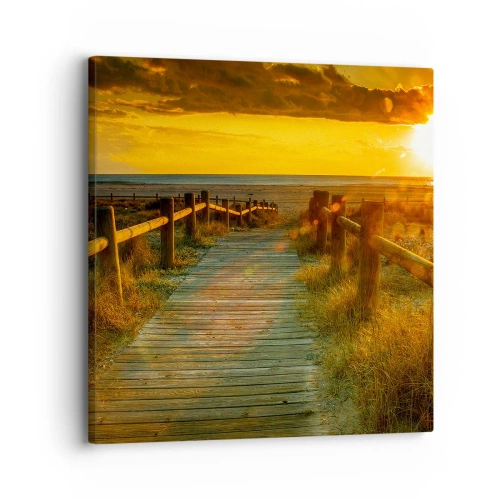 Cuadro sobre lienzo - Impresión de Imagen - Bañado en oro viejo - 30x30 cm