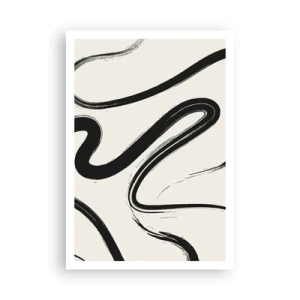 Póster - Fantasía en blanco y negro - 70x100 cm