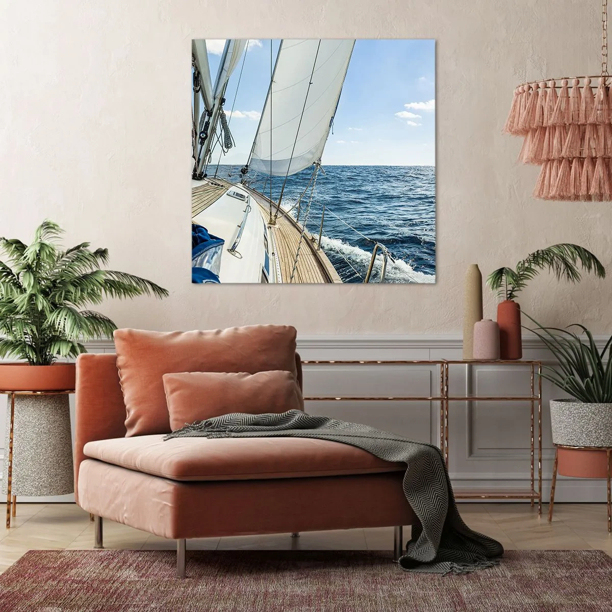 Cuadro sobre lienzo - Impresión de Imagen - Ahoy, a la aventura - 30x30 cm