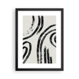 Póster en marco negro - A medias - 30x40 cm