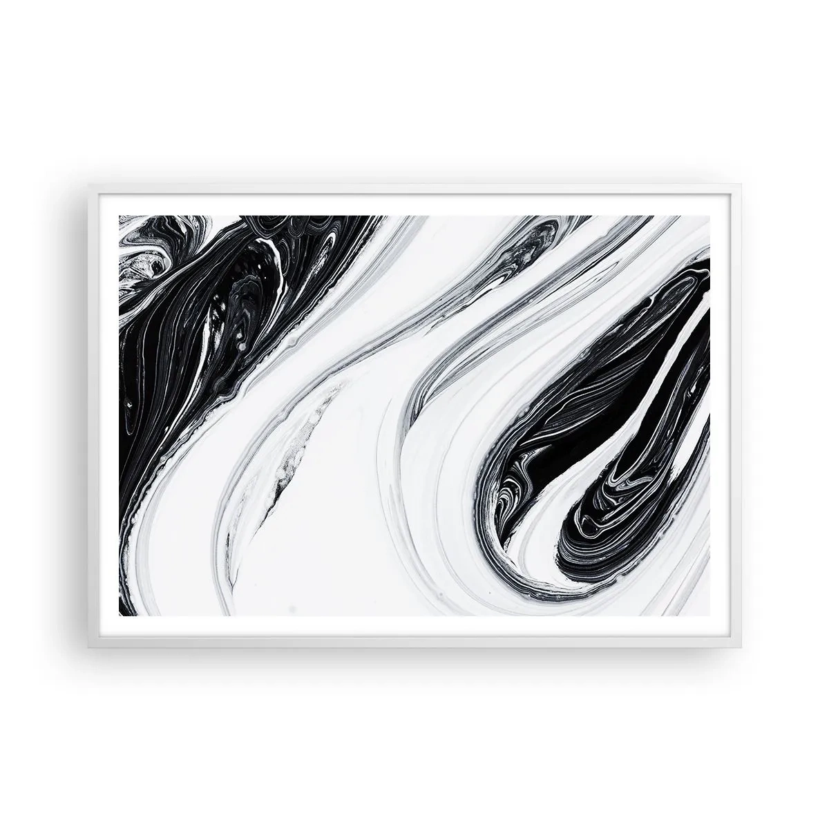 Póster en marco blanco - Combinando opuestos - 100x70 cm