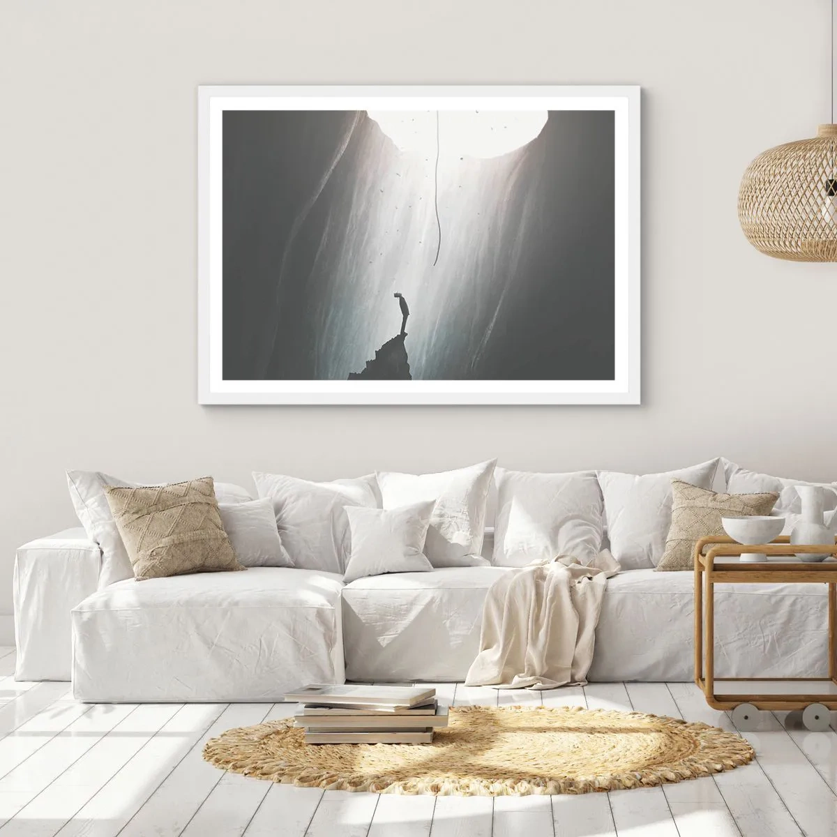 Póster en marco blanco - Siempre hay una salida - 50x40 cm