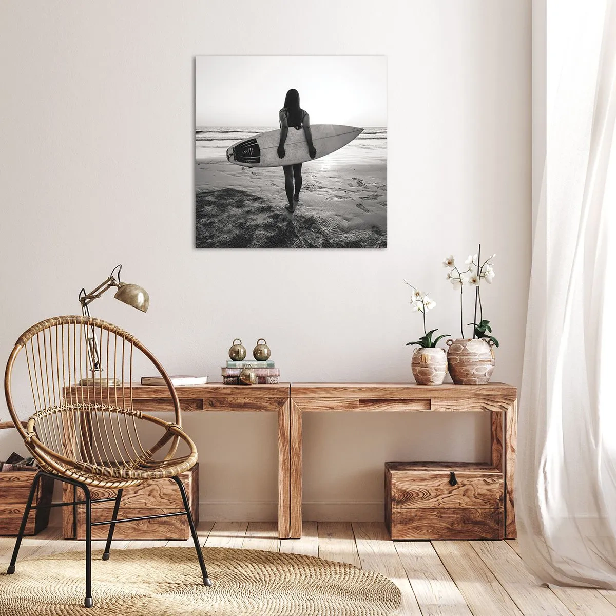 Cuadro sobre lienzo - Impresión de Imagen - Hija de las olas marinas - 30x30 cm