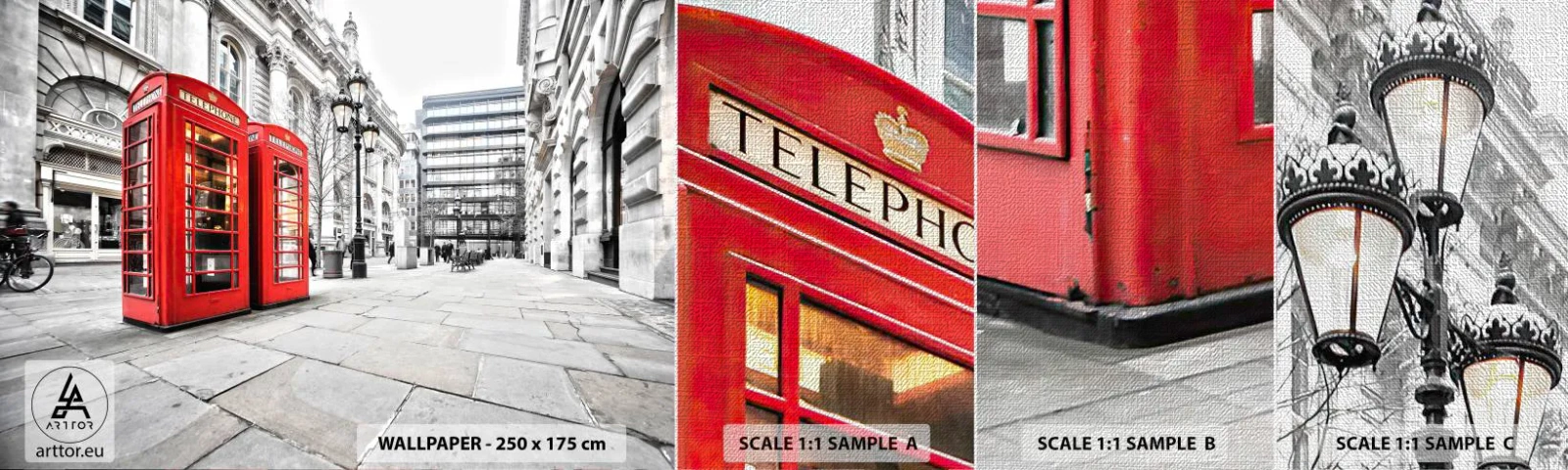 Muestra de fotomural Premium Canvas - Bienvenido a Londres - Ciudades, Londres, Arquitectura - 100x30 cm