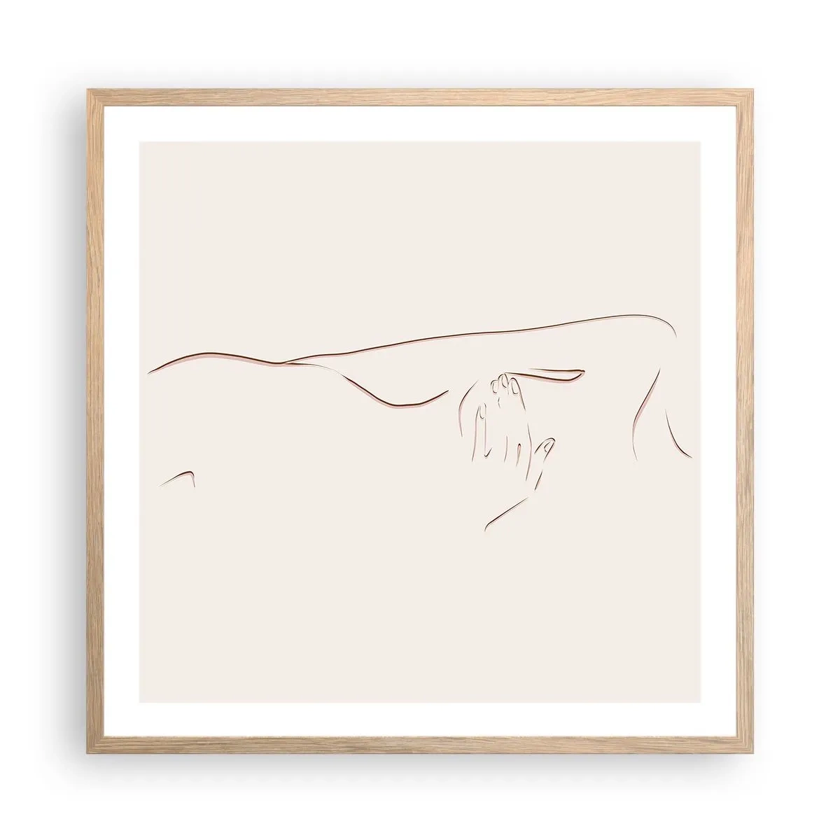 Póster en marco roble claro - La forma del deseo - 60x60 cm