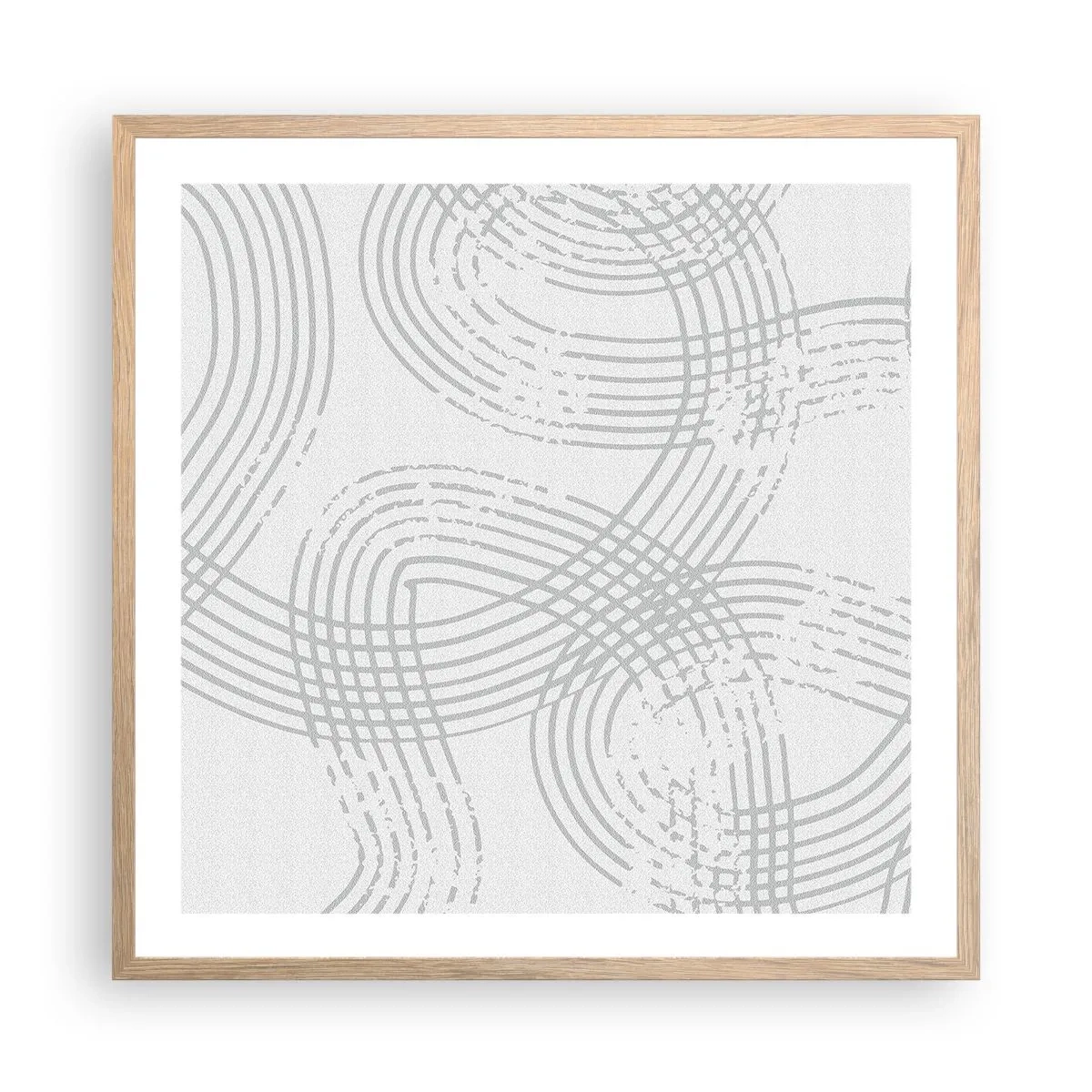 Póster en marco roble claro - No hay camino recto - 60x60 cm