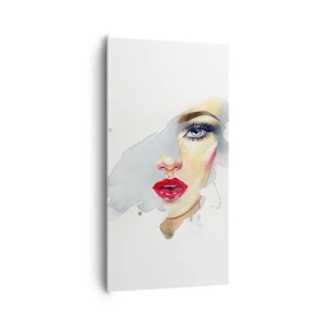 Cuadro sobre lienzo - Impresión de Imagen - Reflejo en una gota de agua - 65x120 cm