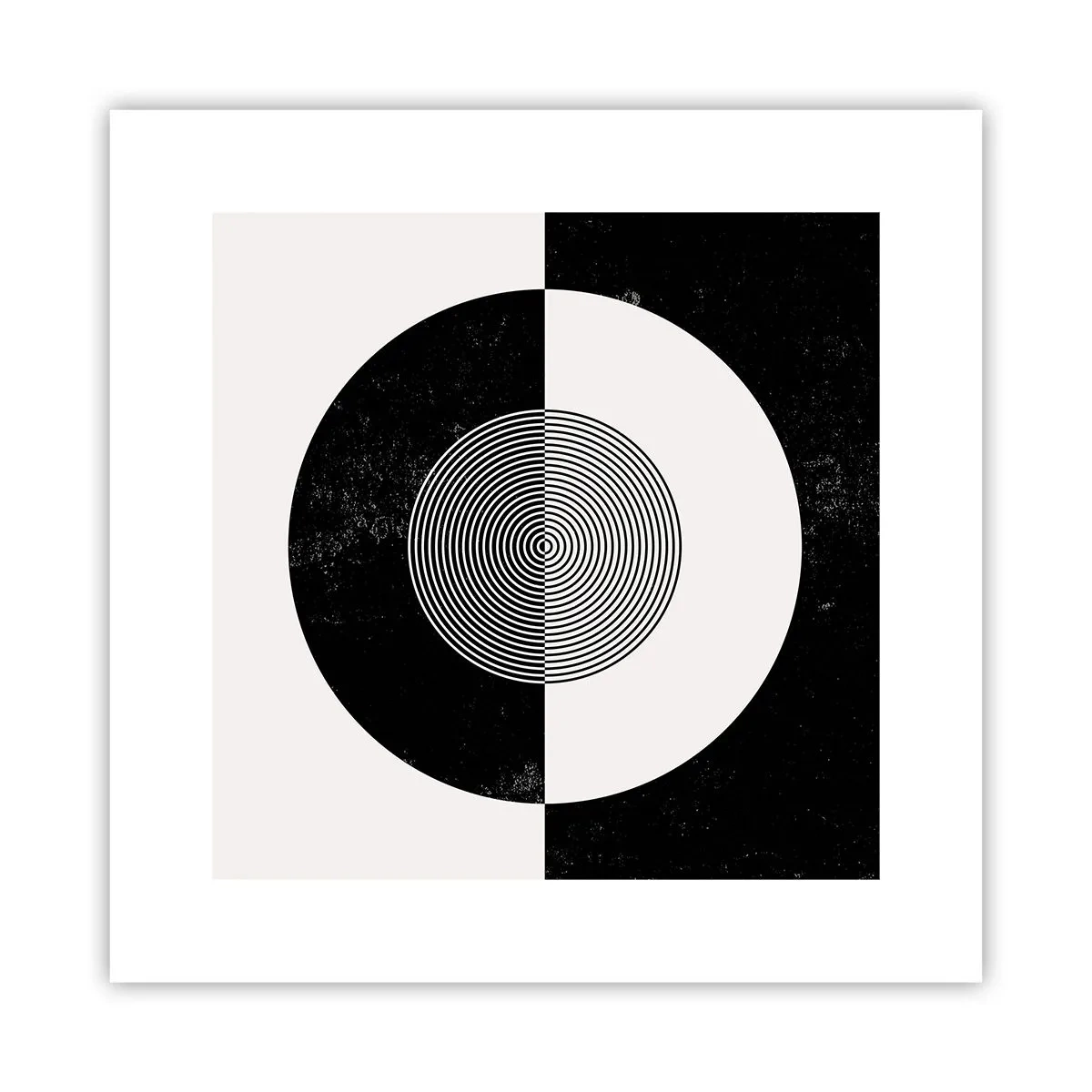 Póster - Armonía en blanco y negro - 30x30 cm