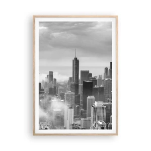 Póster en marco roble claro - Paisaje americano - 70x100 cm