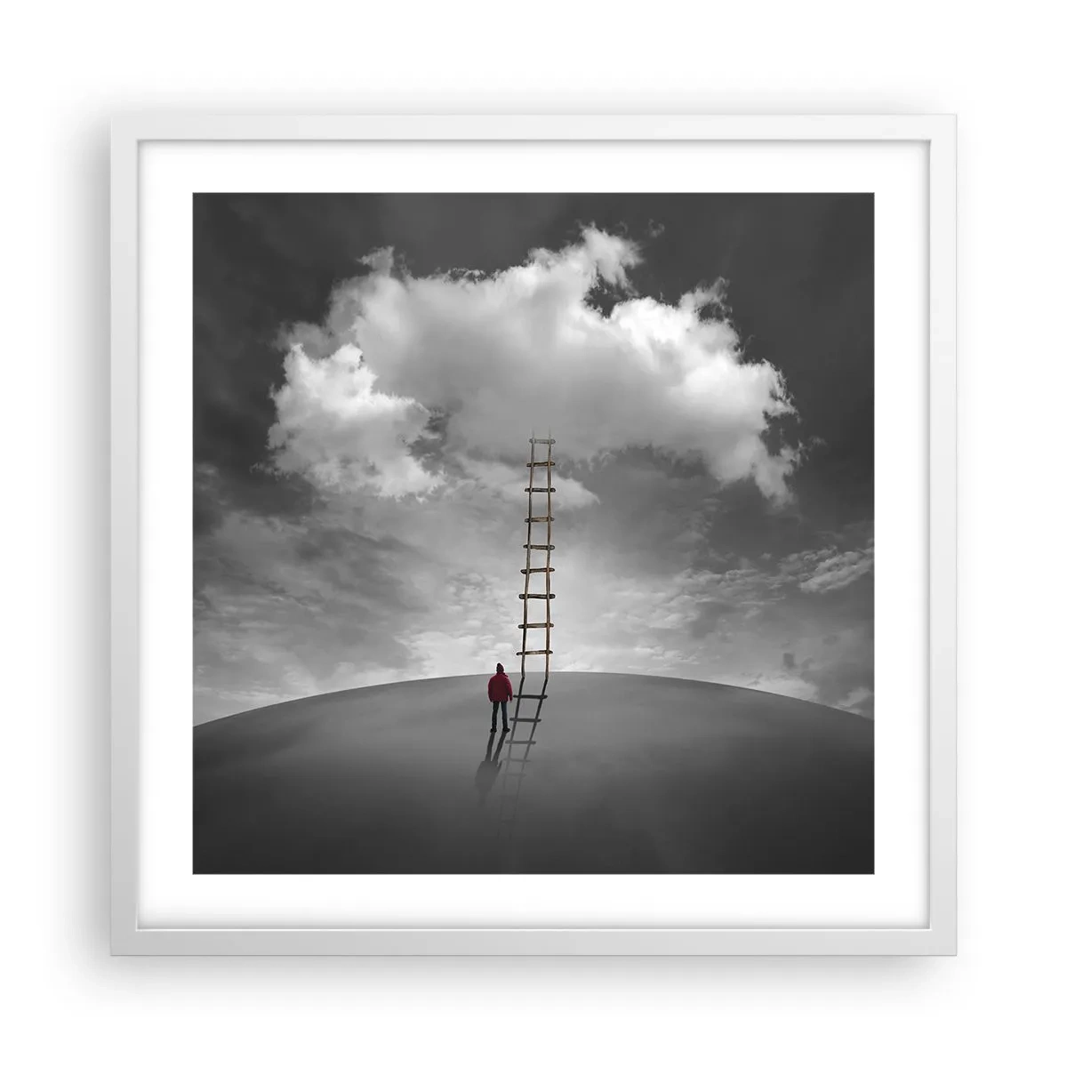 Póster en marco blanco - Todo es posible - 50x50 cm