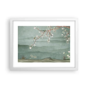 Póster en marco blanco - Primavera, ah, eres tú - 40x30 cm