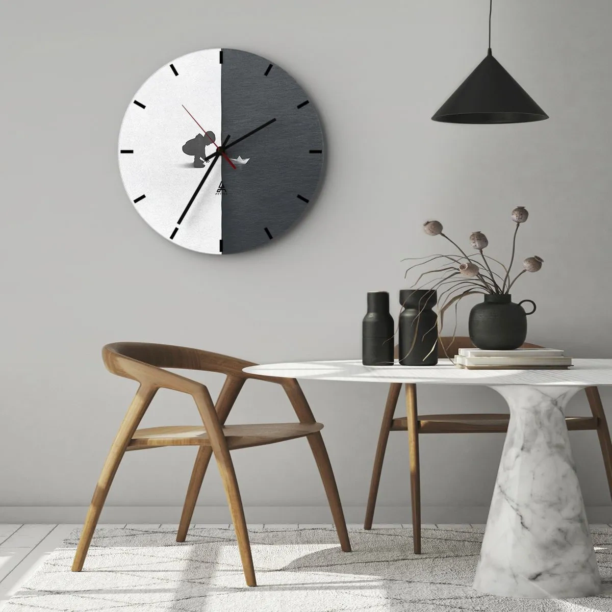 Reloj de pared - Reloj de vidrio - Una gran expedición náutica - 30x30 cm