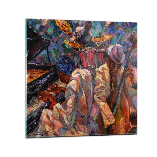 Cuadro sobre vidrio - Impresiones sobre Vidrio - En un ritmo mágico - 70x70 cm