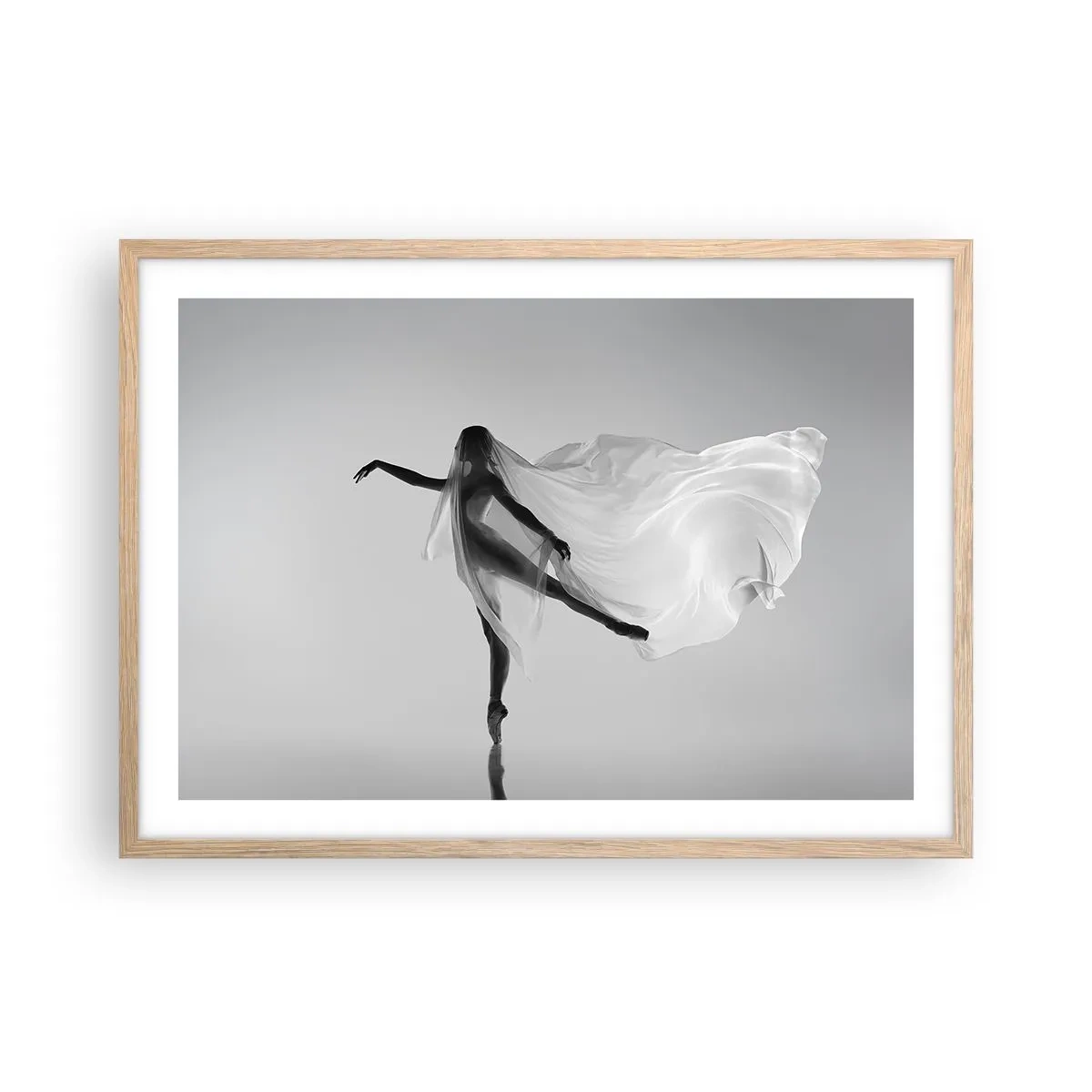 Póster en marco roble claro - Ligereza y gracia - 70x50 cm