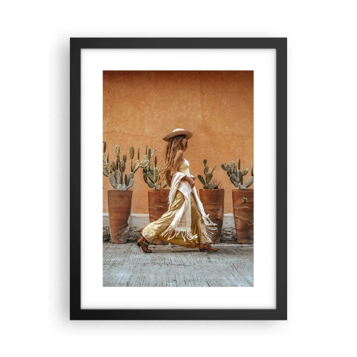 Póster en marco negro - Estilo hippie - 30x40 cm