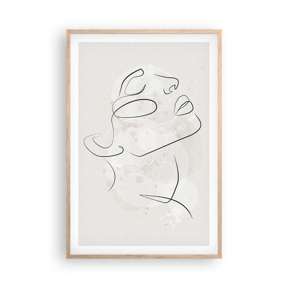 Póster en marco roble claro - Contorno de un sueño - 61x91 cm