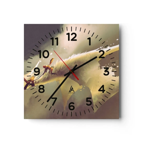 Reloj de pared - Reloj de vidrio - Al rescate - 30x30 cm
