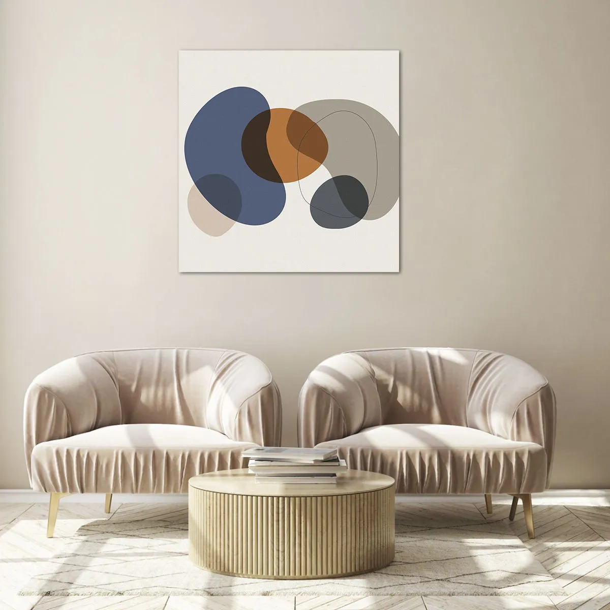 Cuadro sobre vidrio - Impresiones sobre Vidrio - Gotas de color - 30x30 cm