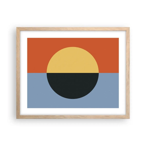 Póster en marco roble claro - Una composición de calidez y frescura - 50x40 cm