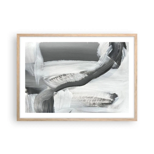 Póster en marco roble claro - Con movimientos decididos - 70x50 cm