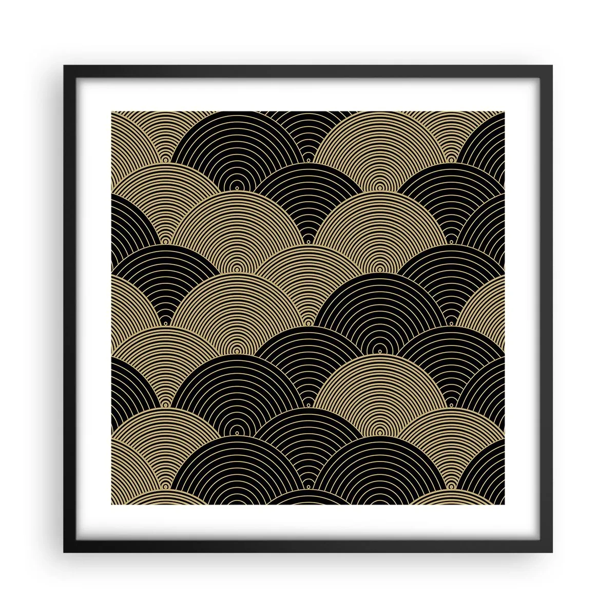 Póster en marco negro - Multiplicación de la unidad - 50x50 cm