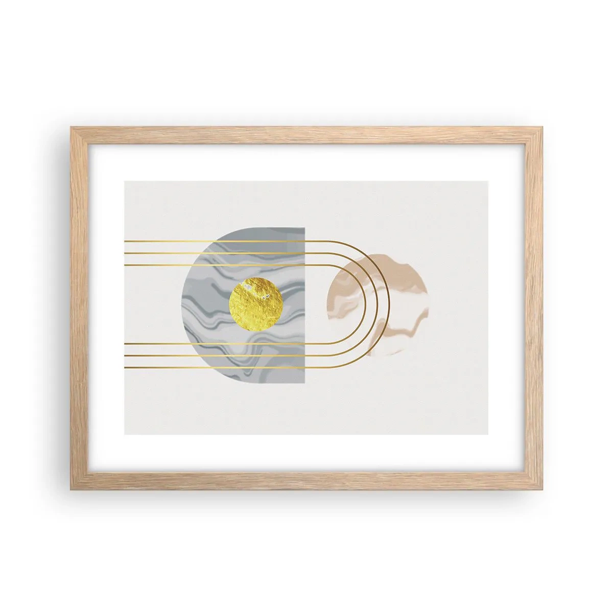 Póster en marco roble claro - Brillo y resplandor - 40x30 cm