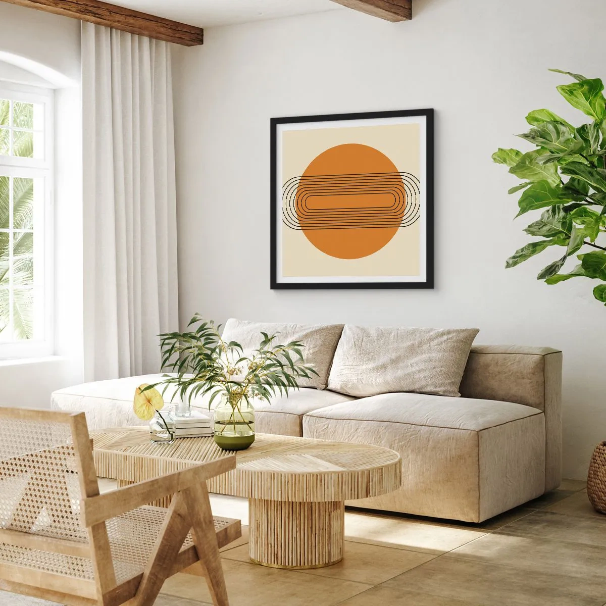 Póster en marco negro - El plan perfecto - 50x50 cm