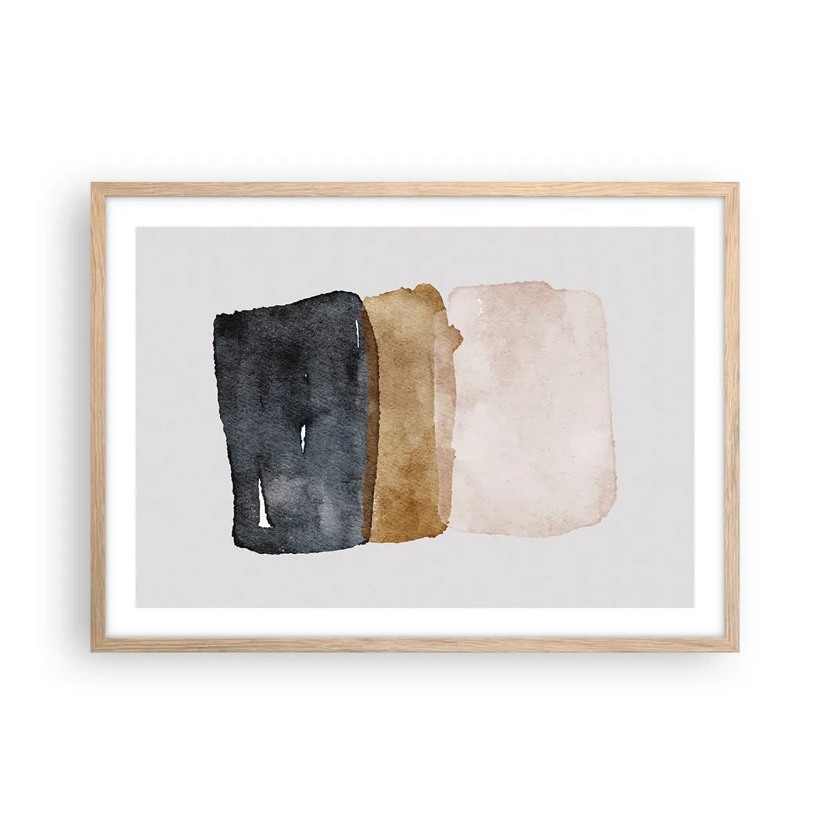 Póster en marco roble claro - Una composición de colores tierra - 70x50 cm