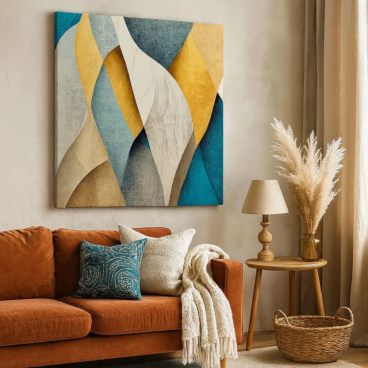 Cuadro sobre lienzo - Impresión de Imagen - Ritmo y ondulación - 30x30 cm