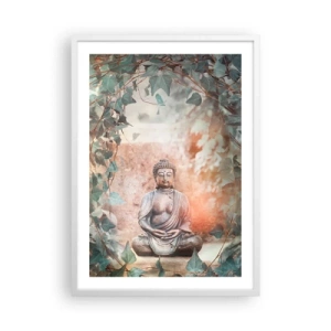 Póster en marco blanco - Alegre armonía - 50x70 cm