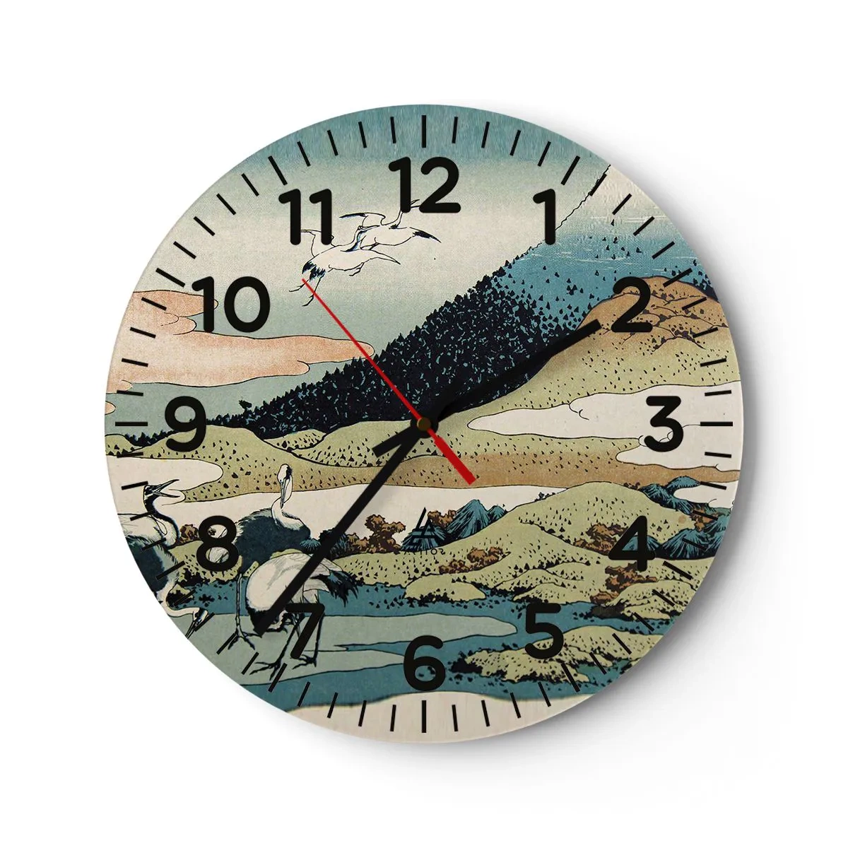 Reloj de pared - Reloj de vidrio - Alma japonesa - 30x30 cm