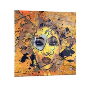 Cuadro sobre vidrio - Impresiones sobre Vidrio - La belleza del sol - 70x70 cm