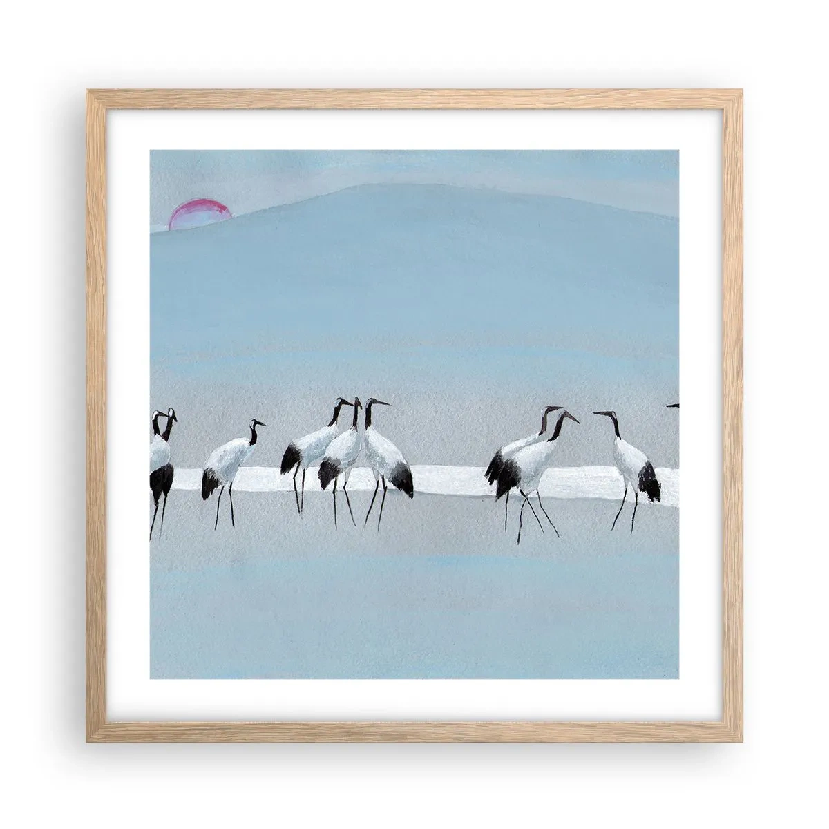 Póster en marco roble claro - Después de un día caluroso - 50x50 cm