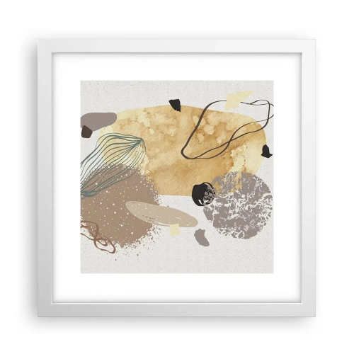 Póster en marco blanco - Plumología aplicada - 30x30 cm