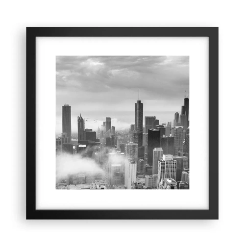 Póster en marco negro - Paisaje americano - 30x30 cm