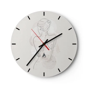 Reloj de pared - Reloj de vidrio - Como un cuerpo sensible - 40x40 cm