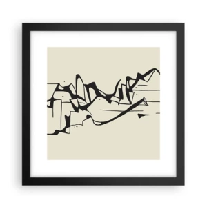 Póster en marco negro - Tal vez sea un paisaje - 30x30 cm