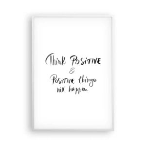 Póster en marco blanco - ¿Cómo vivir? - 70x100 cm