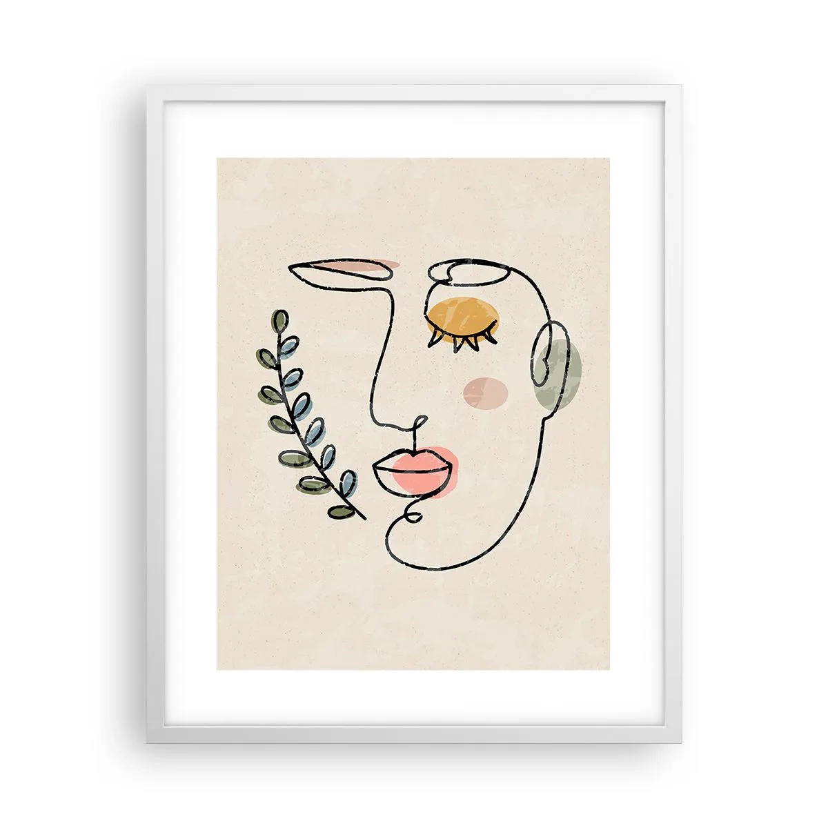 Póster en marco blanco - Calma encontrada - 40x50 cm