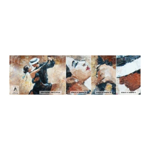 Muestra de fotomural autoadhesivo Deluxe Sticker - Estilo Rudolf Valentino - Abstracción, Bailar, Tango - 100x30 cm