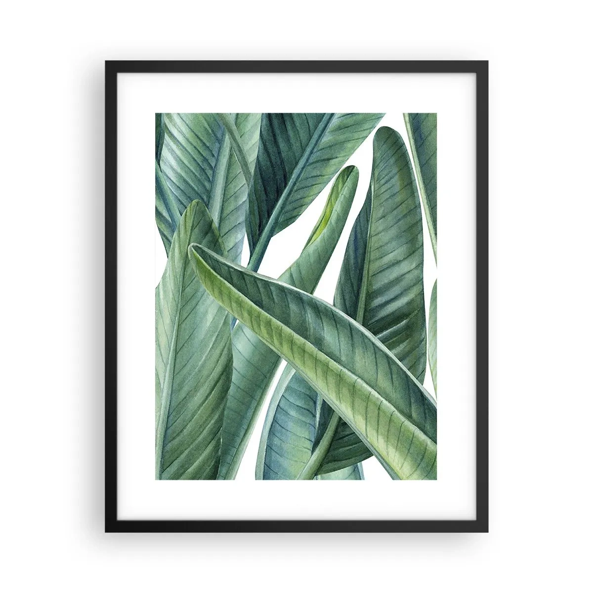 Póster en marco negro - Vegetación en estado puro - 40x50 cm