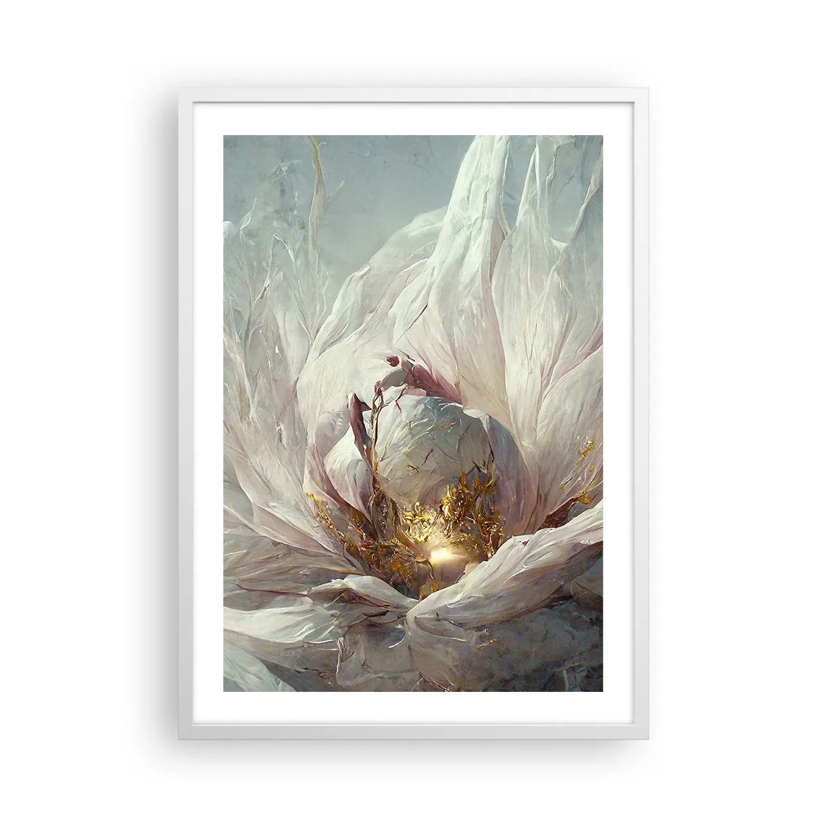 Póster en marco blanco - Florece una vez cada cien años - 50x70 cm