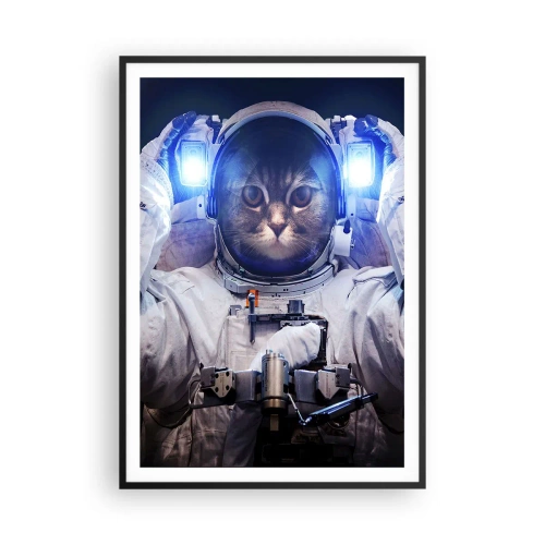 Póster en marco negro - Houston, tienes un problema. - 70x100 cm