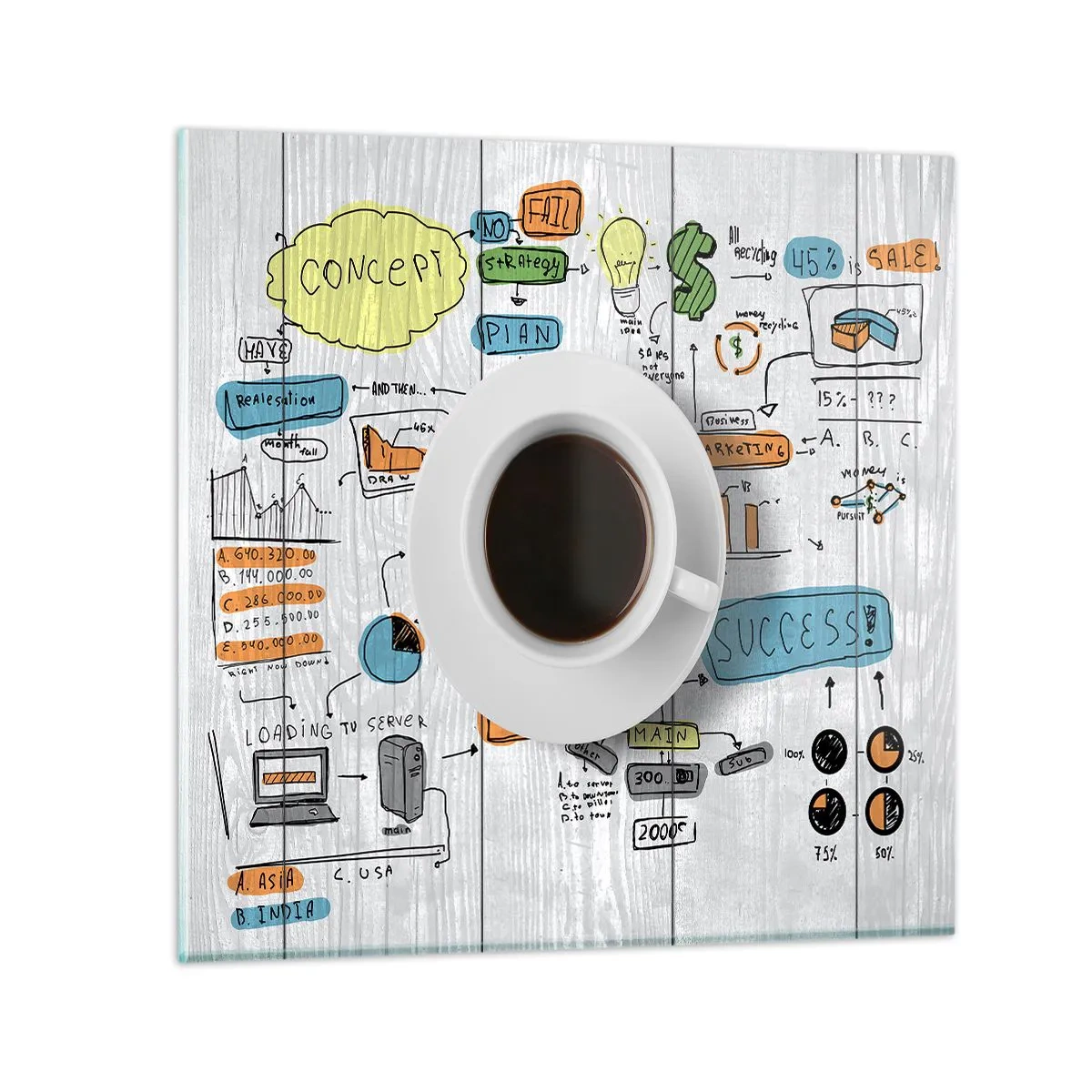 Cuadro sobre vidrio - Impresiones sobre Vidrio - Tiempo de descanso - 40x40 cm