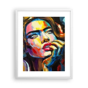 Póster en marco blanco - Sueños - 40x50 cm