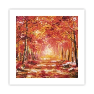Póster - Bosque de cobre - 40x40 cm