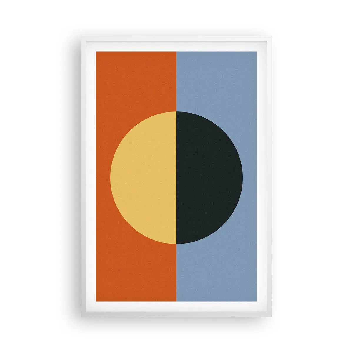 Póster en marco blanco - Una composición de calidez y frescura - 61x91 cm