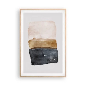 Póster en marco roble claro - Una composición de colores tierra - 61x91 cm