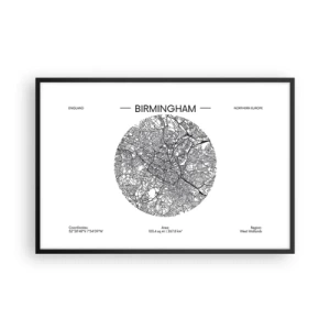 Póster en marco negro - Anatomía de Birmingham - 91x61 cm