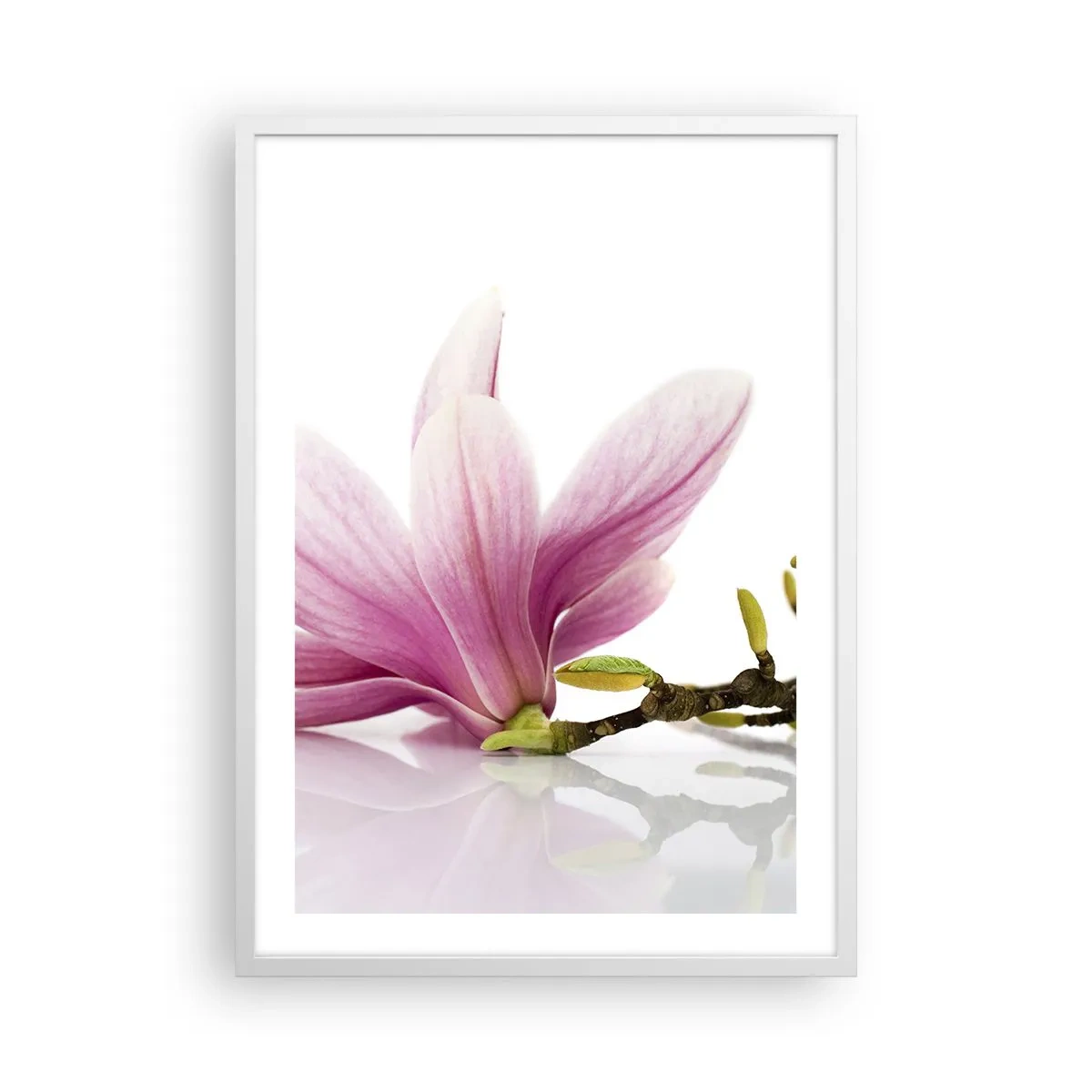Póster en marco blanco - Suave como un soplo de primavera - 50x70 cm